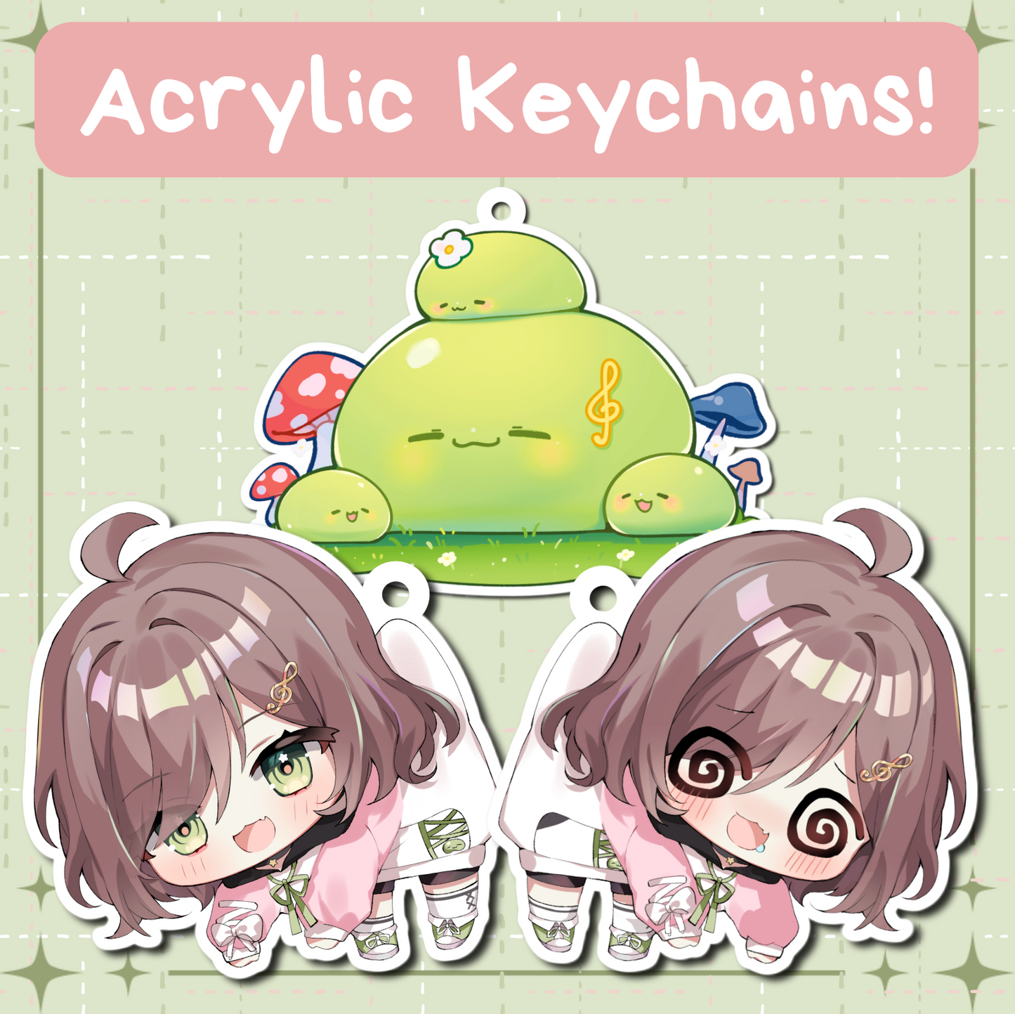 Miogu & Miori Acrylic Keychains
