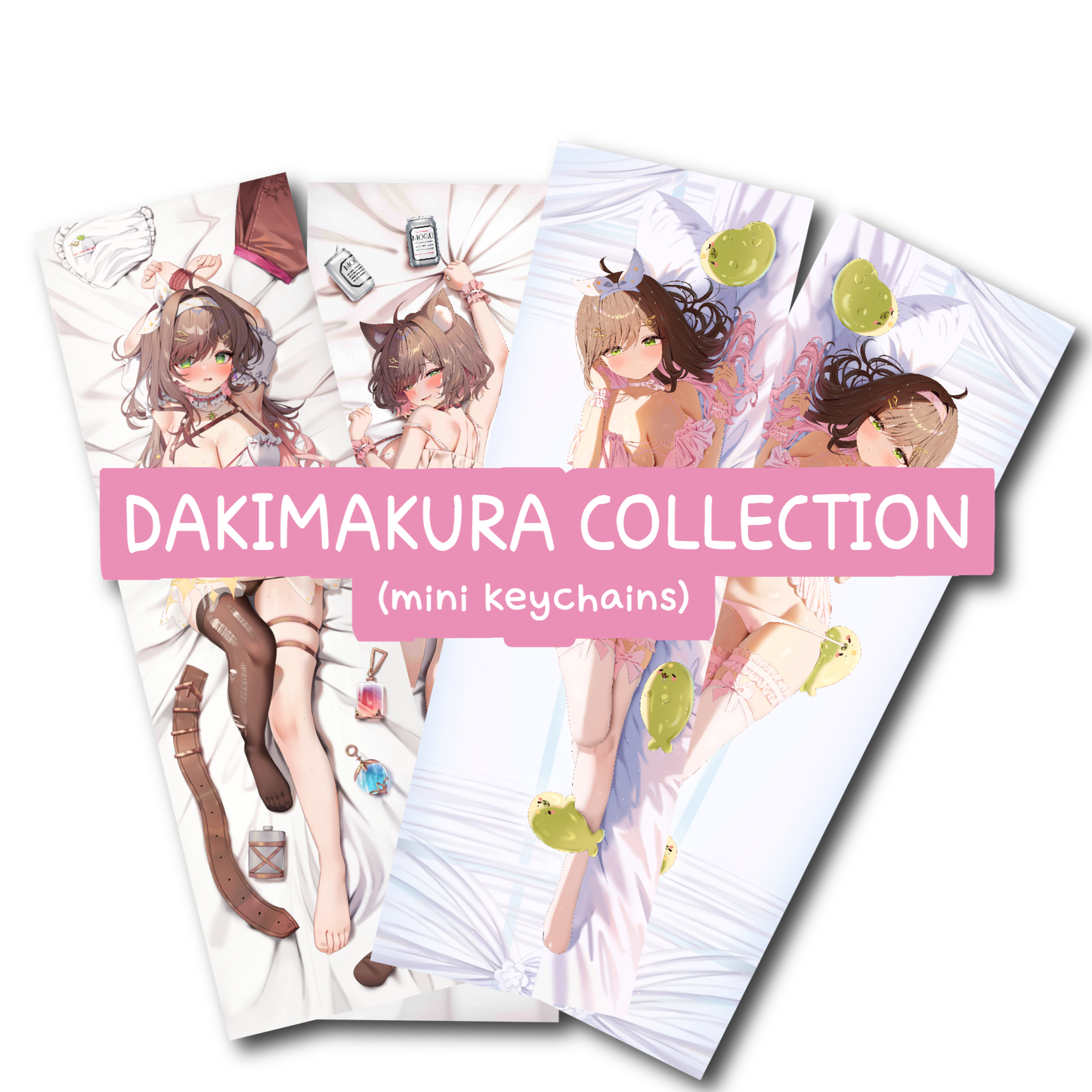 Mini Dakimakura Keychains
