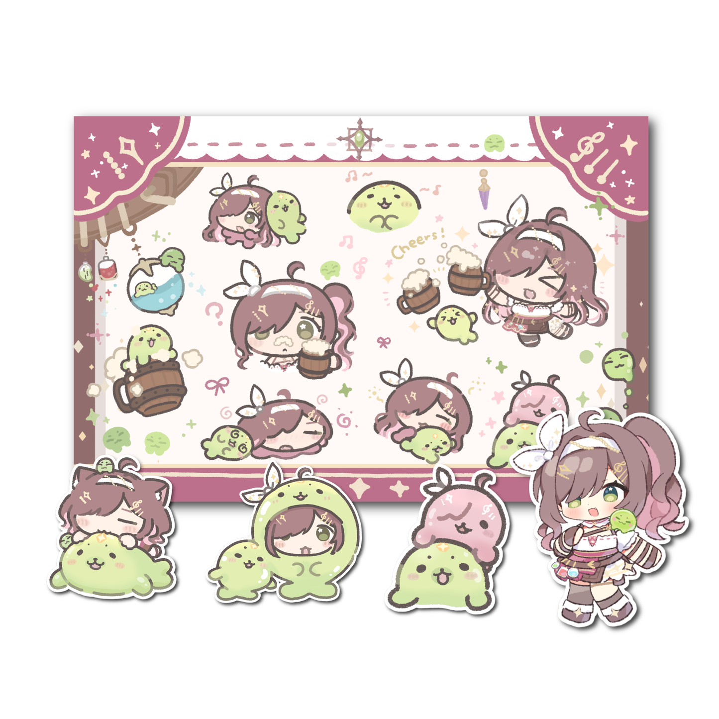 12 Assorted Stickers